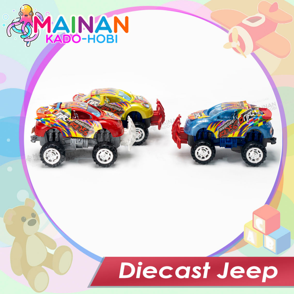 KADO LEBARAN MAINAN EDUKASI ANAK DIECAST MOBIL JEEP CAR