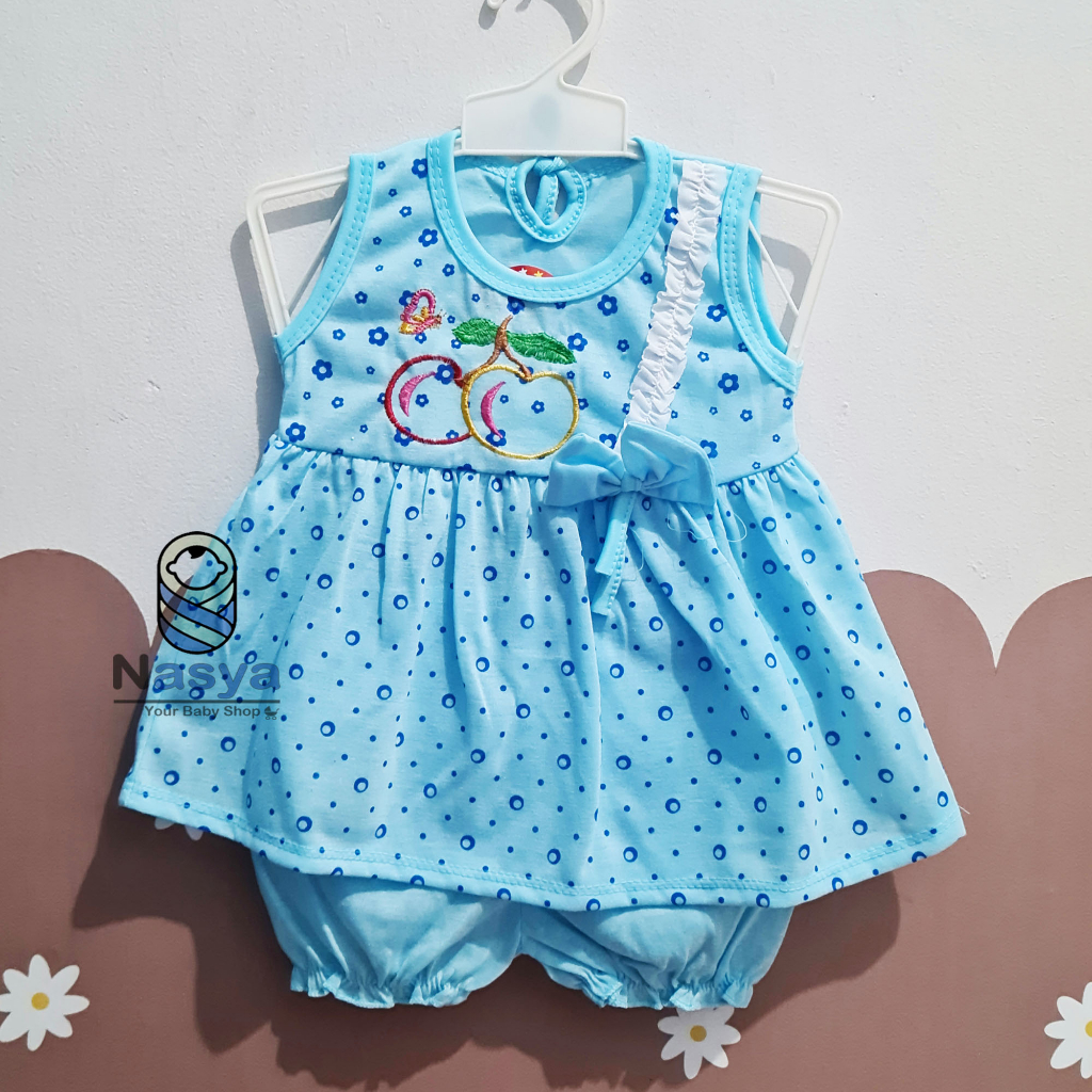 [N-063] setelan baju bayi perempuan motif kucing lucu MURAH - Naomi (3-6 bulan)