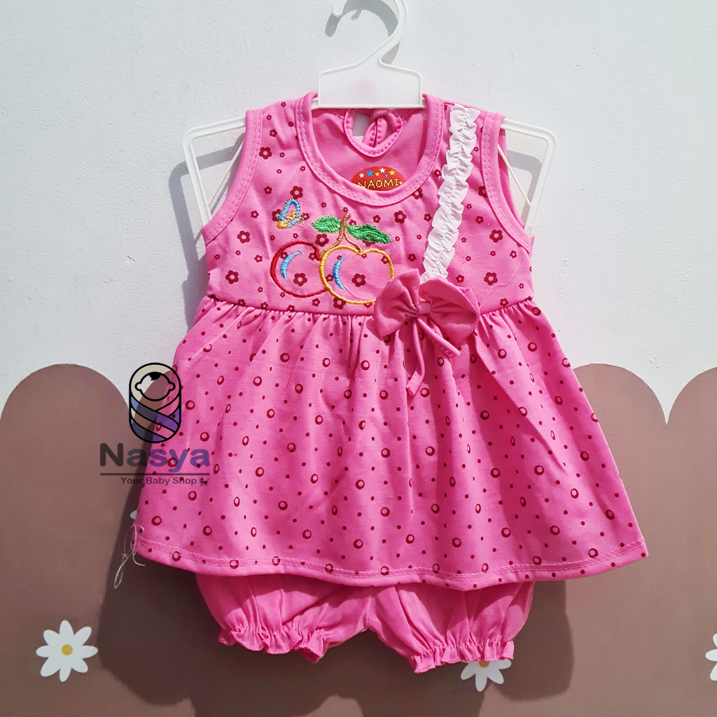 [N-063] setelan baju bayi perempuan motif kucing lucu MURAH - Naomi (3-6 bulan)