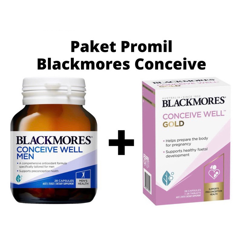 Paket Promil Blackmores Conceive Well Gold + Conceive Well Men