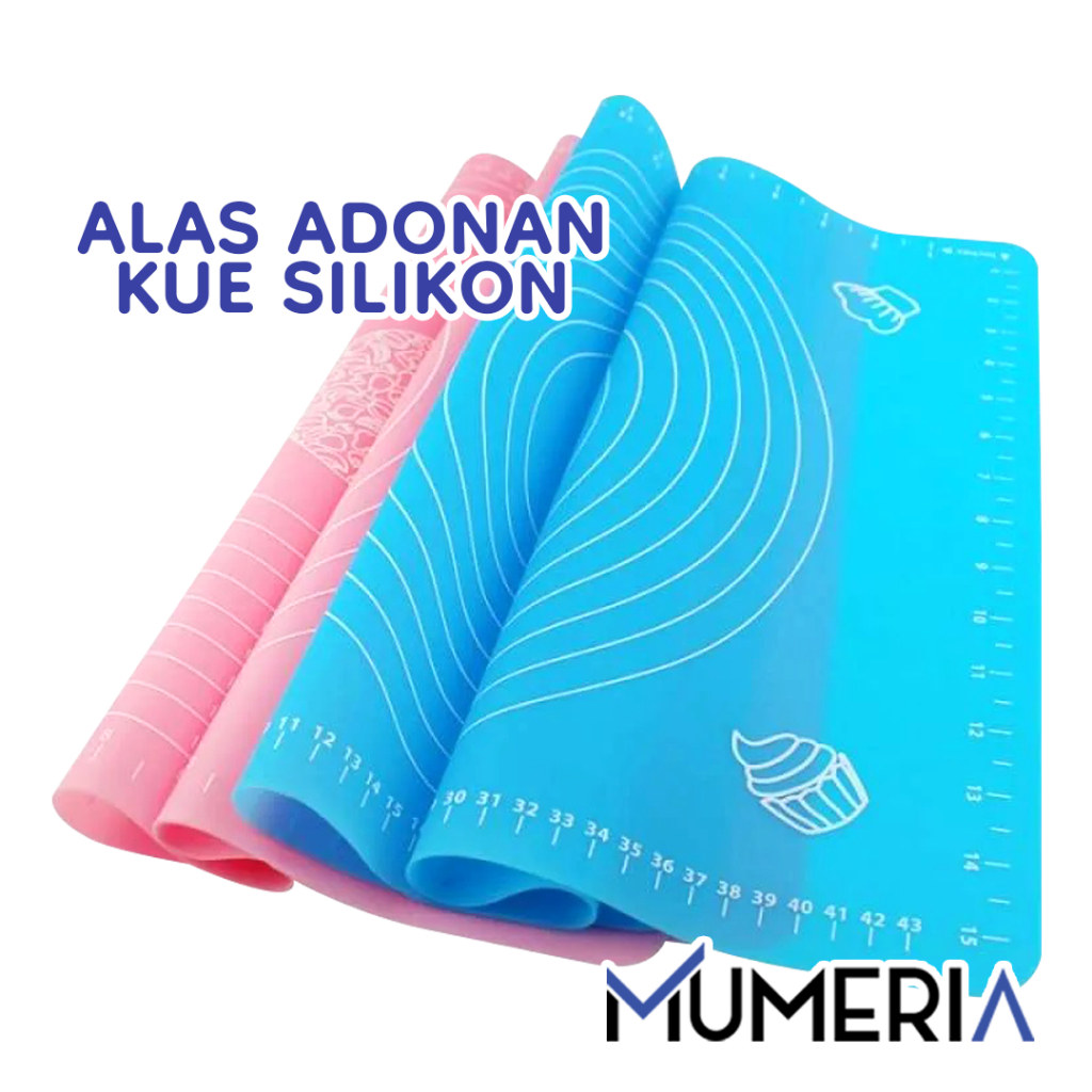 Alas Adonan Kue Silikon Tatakan Mat Talenan Giling Gilas Rolling Roti Pizza Fondant Silmat Silicone Kneading Pad Anti Lengket Food Grade