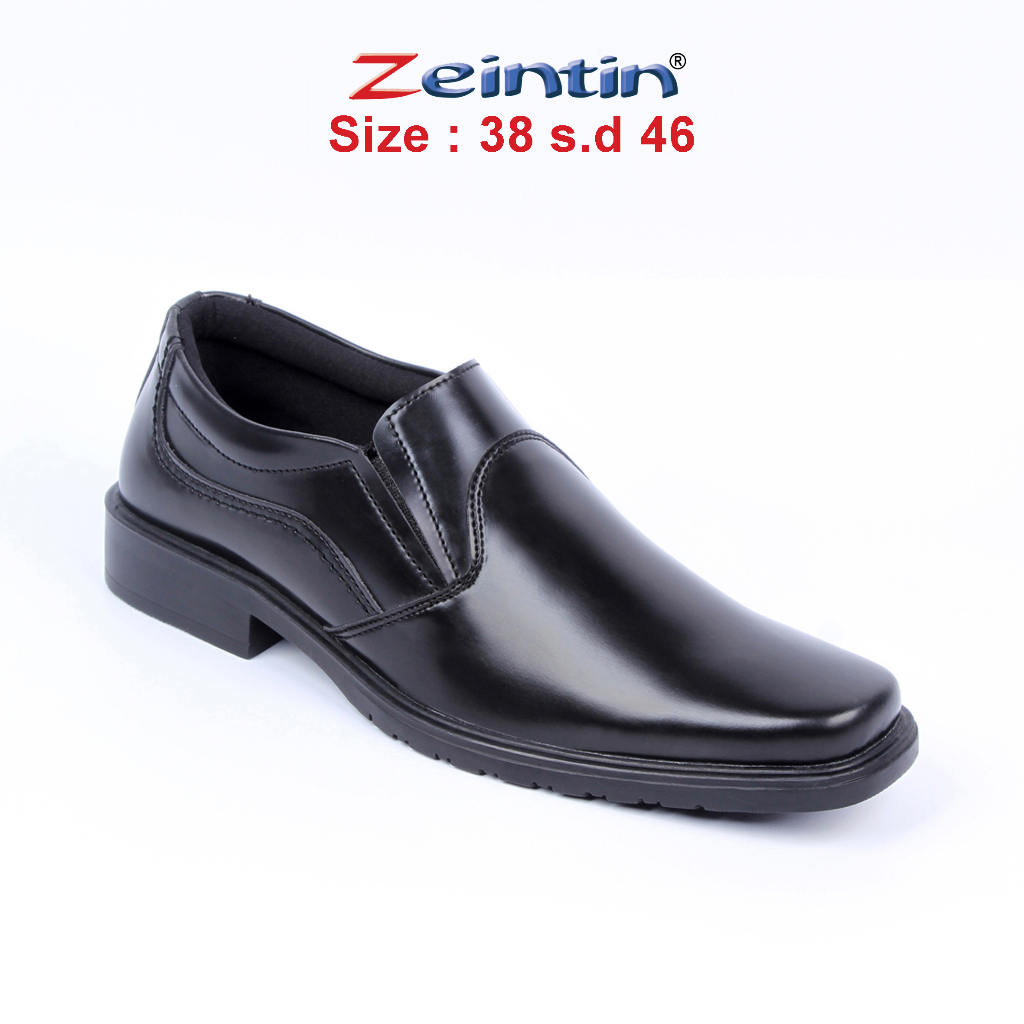 Zeintin - Sepatu Pantofel Pria Hitam Pria Sepatu Kerja Sepatu Pantofel Kulit Sintetis Formal Original Zeintin BJ