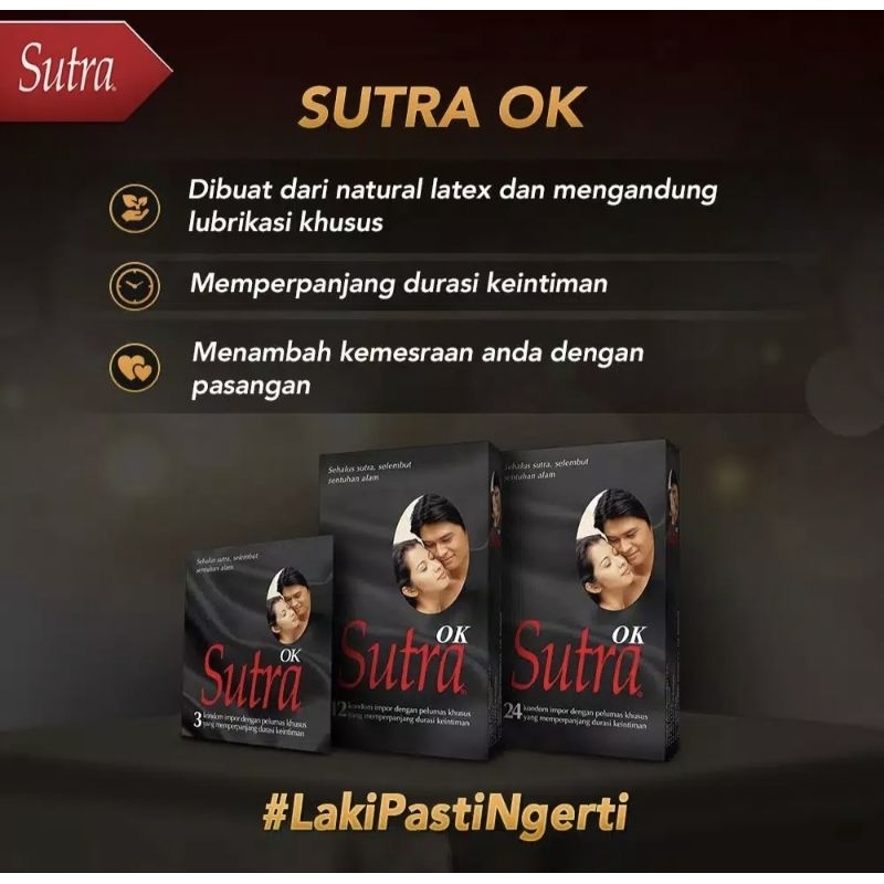 Kondom Sutra Merah OK Plus Gerigi Isi 3 dan 12