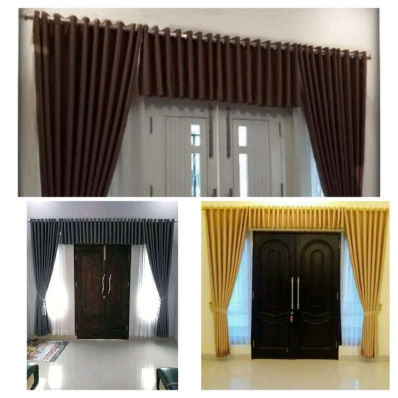 Gorden Pintu Depan Set Poni Gorden Lebar 3 Meter Blackout Glossy Gorden Jendela Panjang Gorden Blackout Premium Tebal (Import) Gorden Mewah Import Gorden Mewah Elegan 2023 Korden Pintu Tengah Ruang Tamu 1 Set Poni Gorden Berponi Gorden Poni Mewah Satu Set