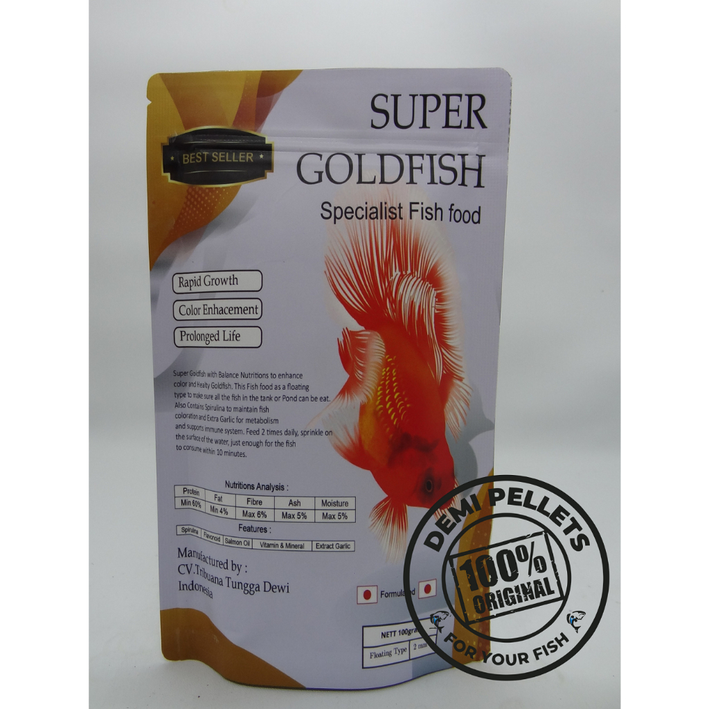 SUPER GOLDFISH Pelet Spesial ikan Koki 100 gram