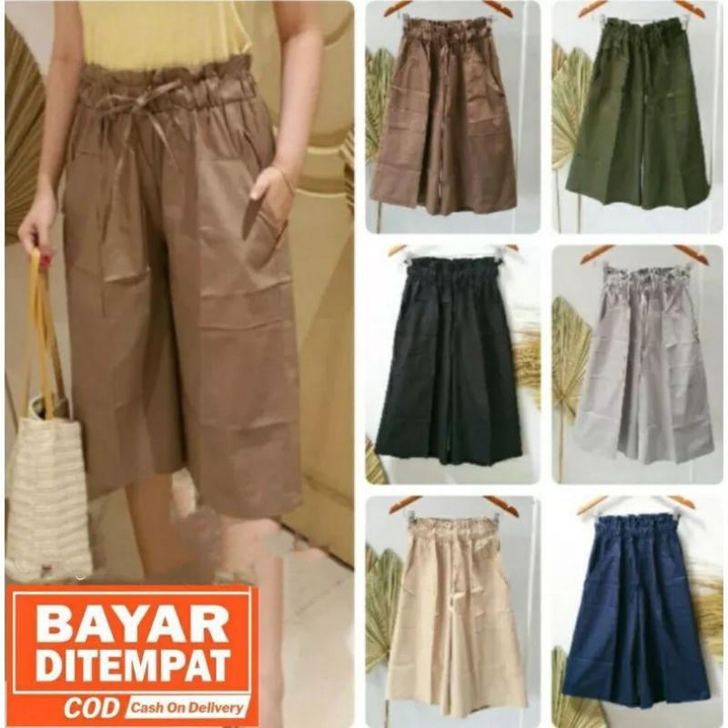 Celana Wanita Pendek 7/8 // Celana Kulot Pendek Wanita // Celana Kulot Pendek Wanita Murah // Celana