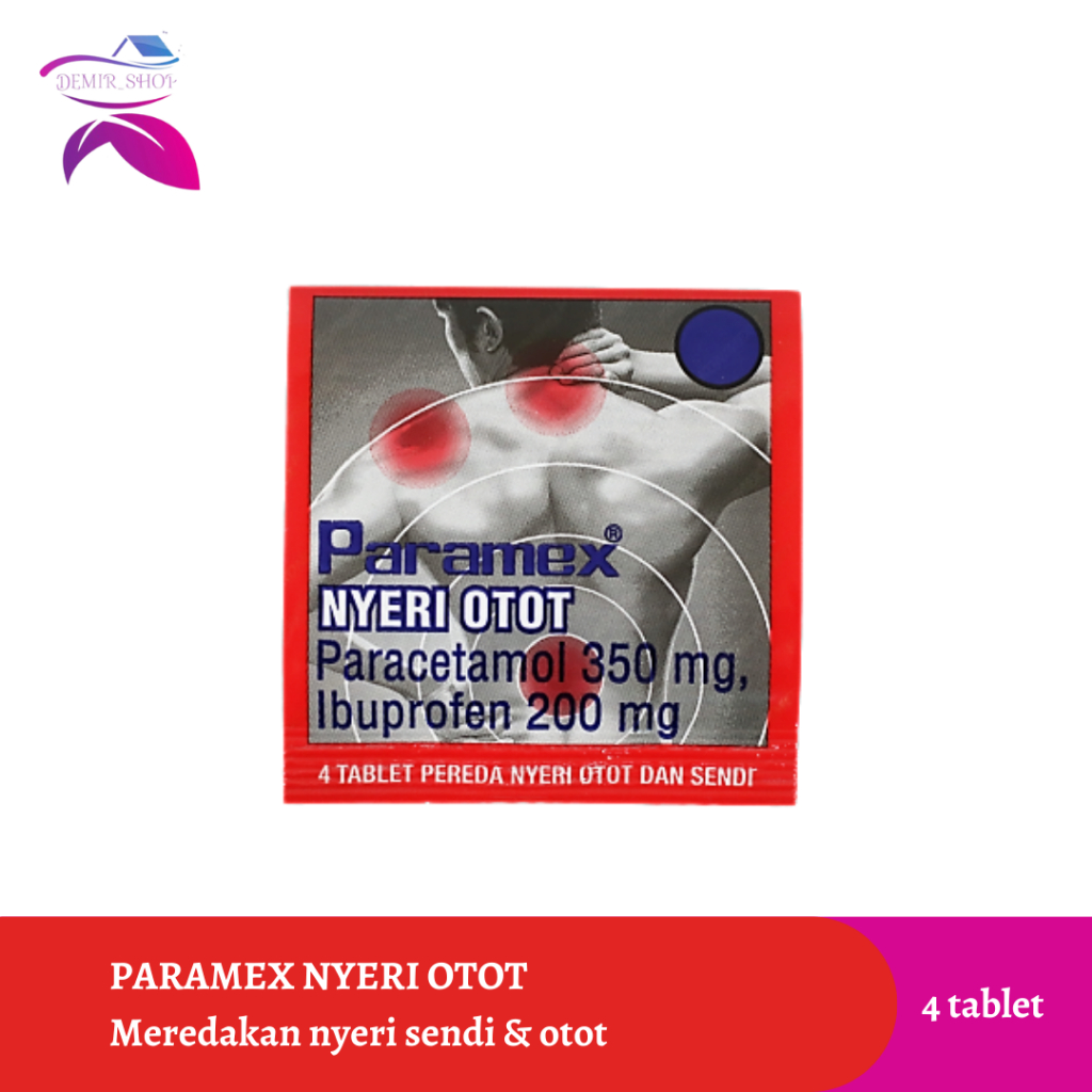 Paramex Nyeri Otot Strip - 4 Tablet / Pereda Nyeri Otot &amp; Sendi