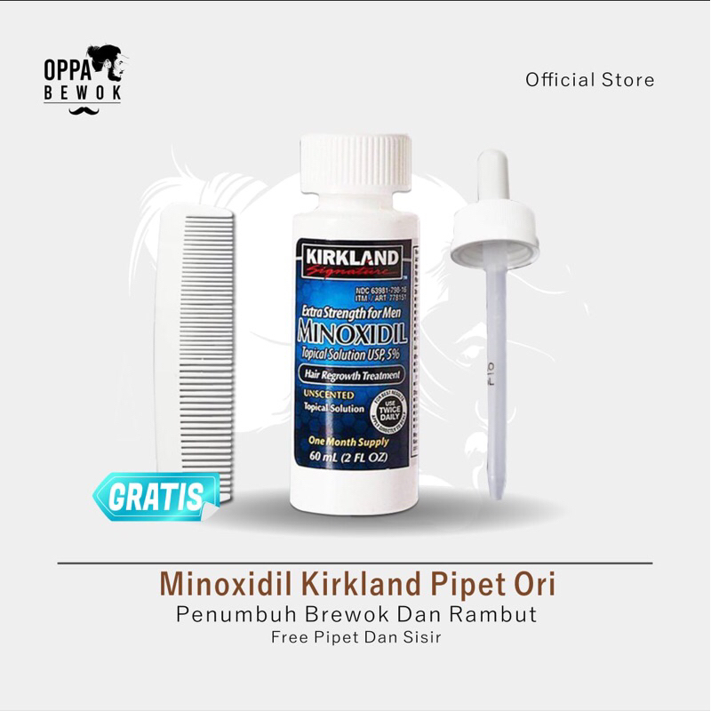 MINOXIDIL KIRKLAND Penumbuh Brewok Jambang dan Rambut