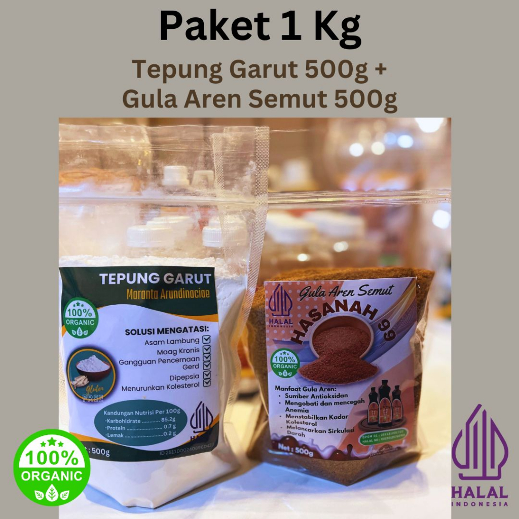 

Paket Tepung Garut dan Gula Aren Hemat Alami