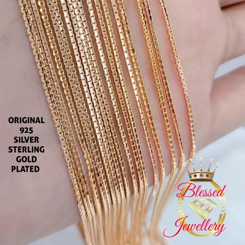 KALUNG PERAK ASLI 925 LAPIS EMAS MODEL ITALI SANTA