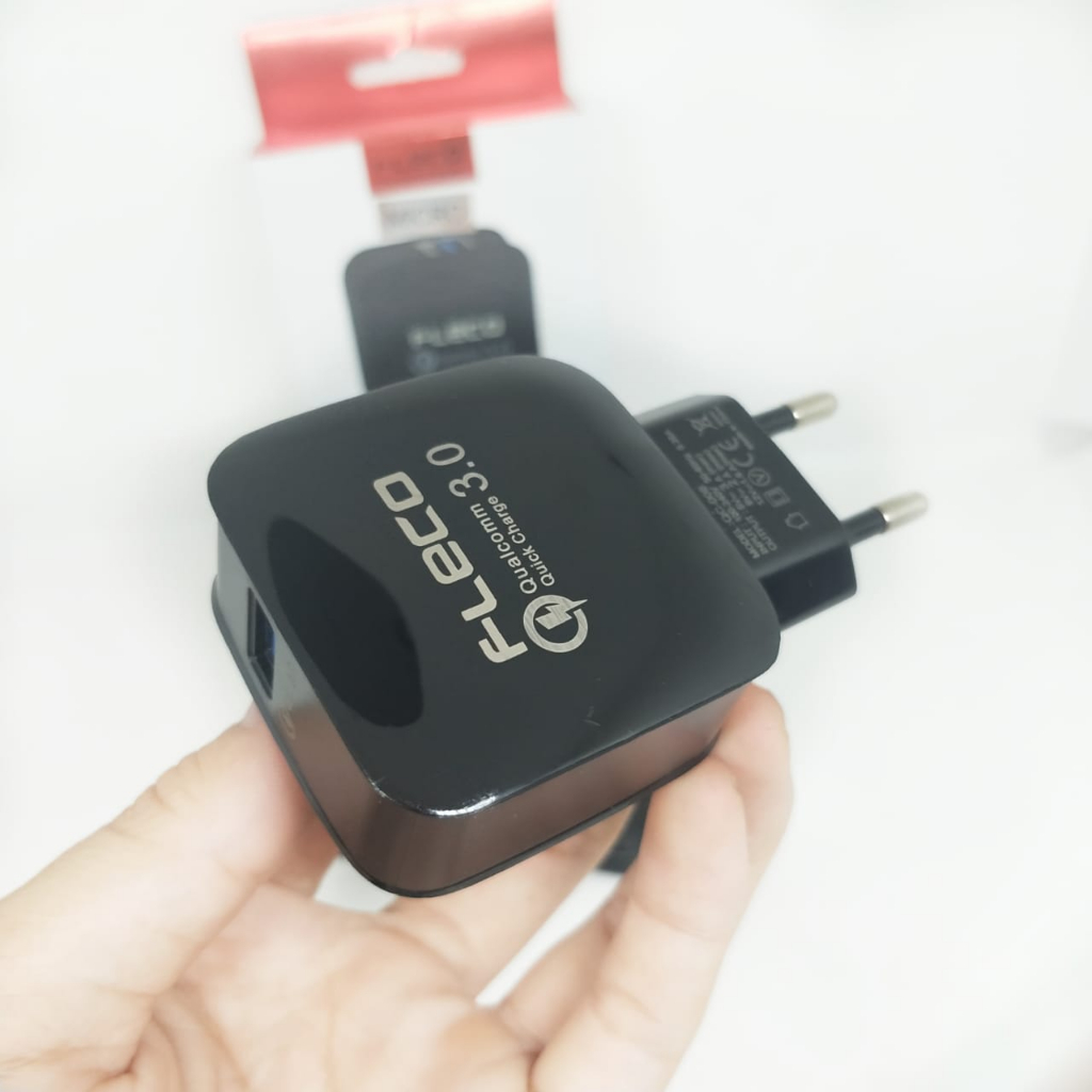 PROMO CHARGER FLECO PREMIUM QC008 MICRO FASTCHARGING QC3.0 ORIGINAL 3A [minigo]