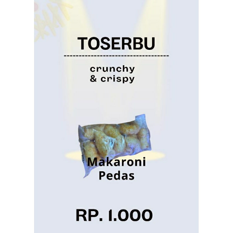 

Kerupuk makaroni pedas seribuan,gurih dan renyah