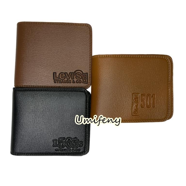 U0350 Dompet Lipat Pria Pendek Polos Murah