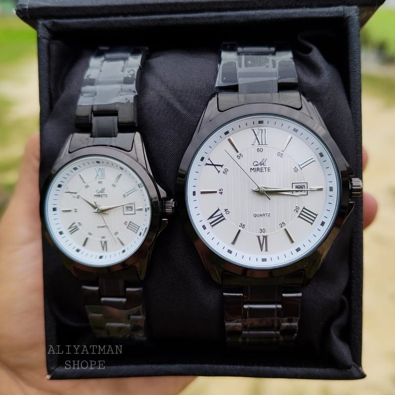 Jam Tangan Pasangan Pria Dan Wanita MIRETE Original Import New Tanggal Aktif Tahan Air // Jam Tangan Couple kekinian Murah Mewah Dan Elegan Kekinian // Jam Tangan Couple Free Batrai Cadangan Analog Bayar Di Tempat