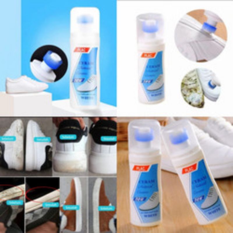 Cream Pembersih Sepatu Cairan Semir Sepatu Putih Plac Pemutih Krim