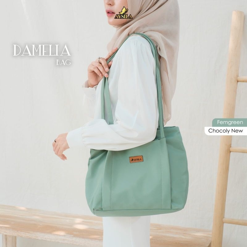 PRE ORDER TOTEBAG DAMELIA BY AYSILA TAS KERJA KULIAH KANTOR BAHAN CHOCOLY ANTI AIR PREMIUM