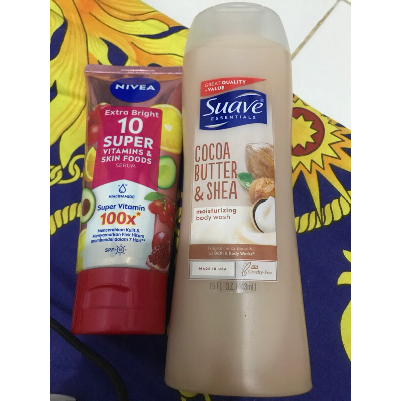 paket murah bundling body lotion+body wash/nivea/suave