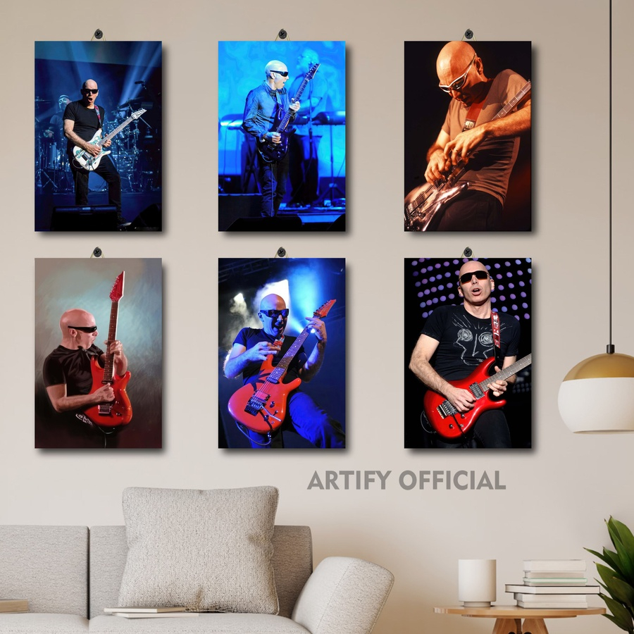 POSTER KAMAR COWO WALLPAPER JOE SATRIANI 20X30 / ARTIFY OFFICIAL/ POSTER KAMAR COWOK BAND PHOTO JOE 