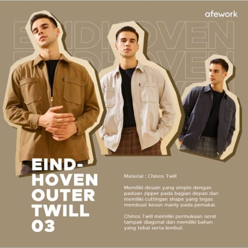 BEST SELLER Eindhoven Outer Twill/Outer Cowok Kekinian/Jaket Cowok Terbaru