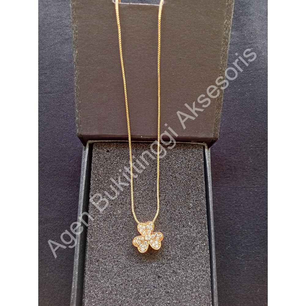 Kalung Imitasi Lapis Emas Titanium Asli Anti Karat Anti Luntur Kalung Imitasi Panjang Besar Dewasa W