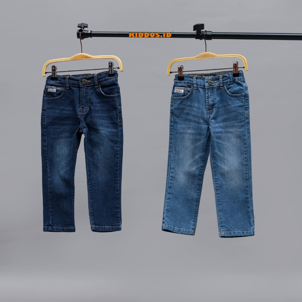 Setelan Anak Laki Laki Kemeja dan Celana Panjang Denim NOAH KIDDOS.ID