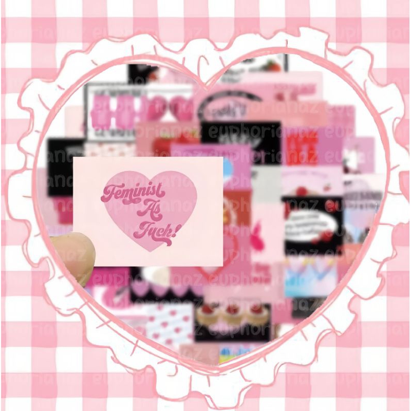 [10PCS] RANDOM stiker quotes gambar lucu scrapbook dekorasi aesthetic