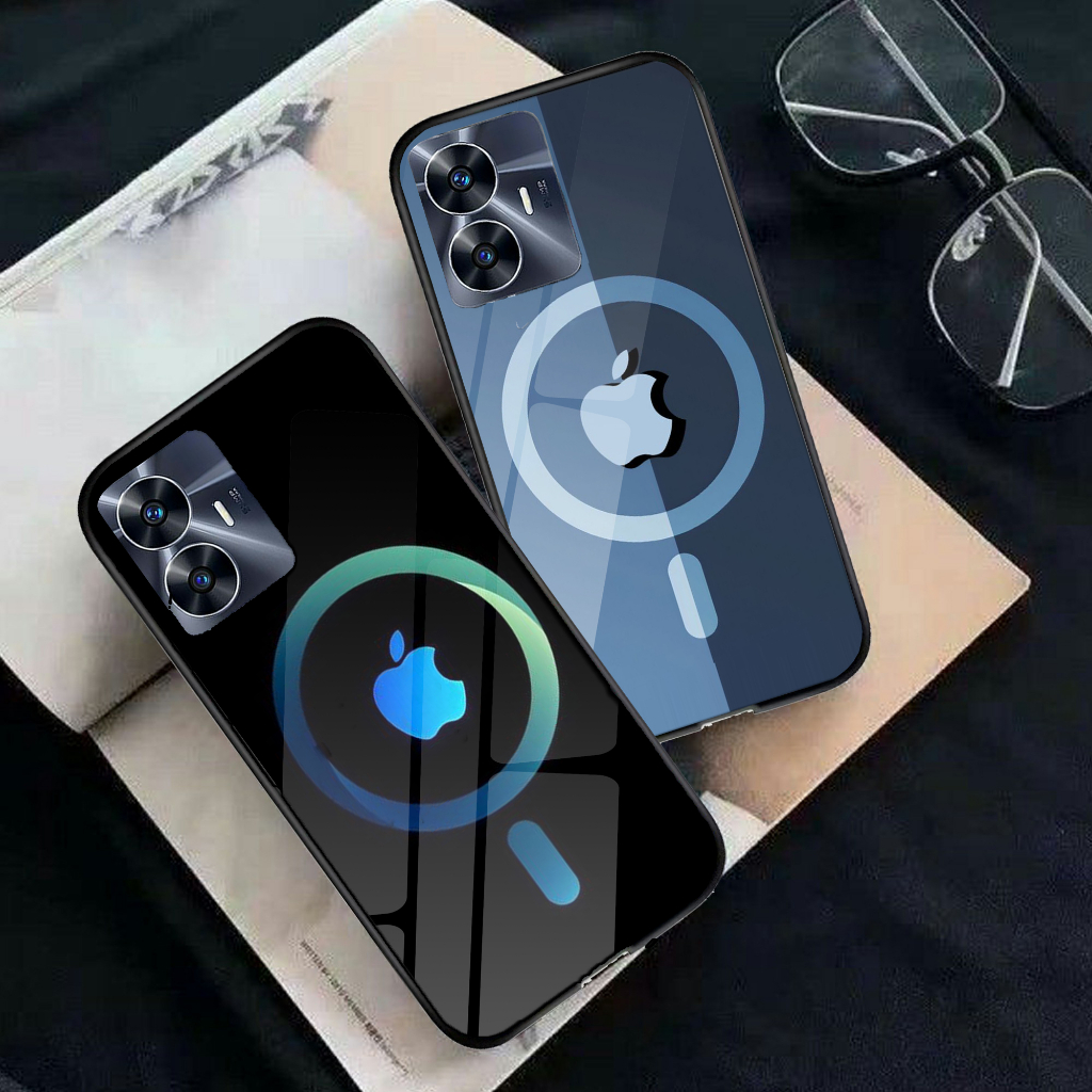 Softcase Kaca Glass Motif [UCK02] REALME C55  - Kesing   REALME C55  Terbaru - Kesing HP  REALME C55