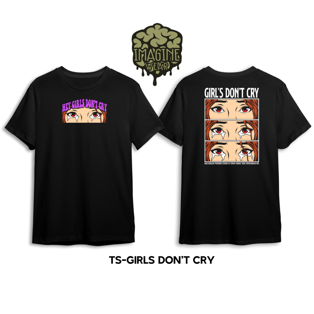 KAOS DISTRO GIRLS DONT CRY PRIA - WANITA