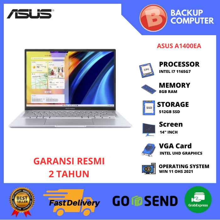 LAPTOP ASUS A1400EA-VIPS752 i7-1165G7