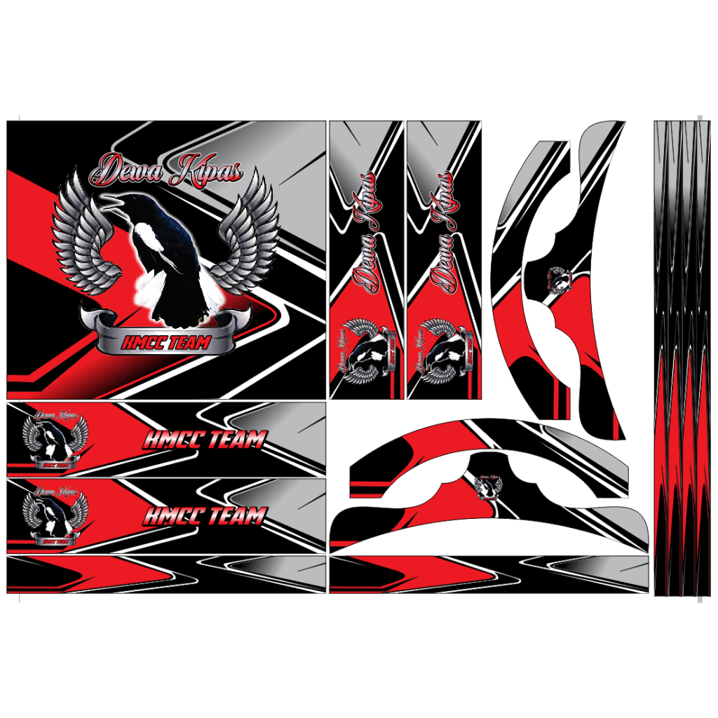 STICKER DECAL SANGKAR BURUNG / KANDANG KOTAK || kacer