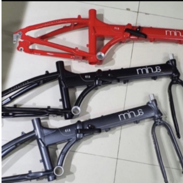N. Frame seli sepeda lipat Minus 20 inch atau 22 inch Diskbrake