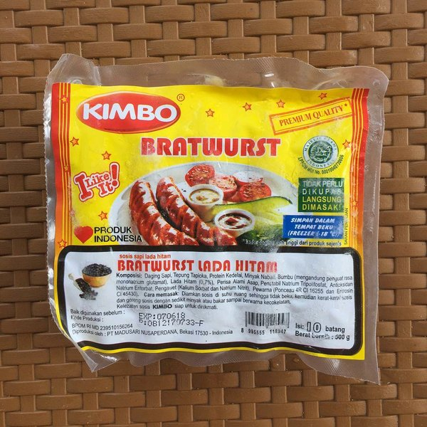 

Kimbo sosis bratwurst lada hitam isi 10 500gr