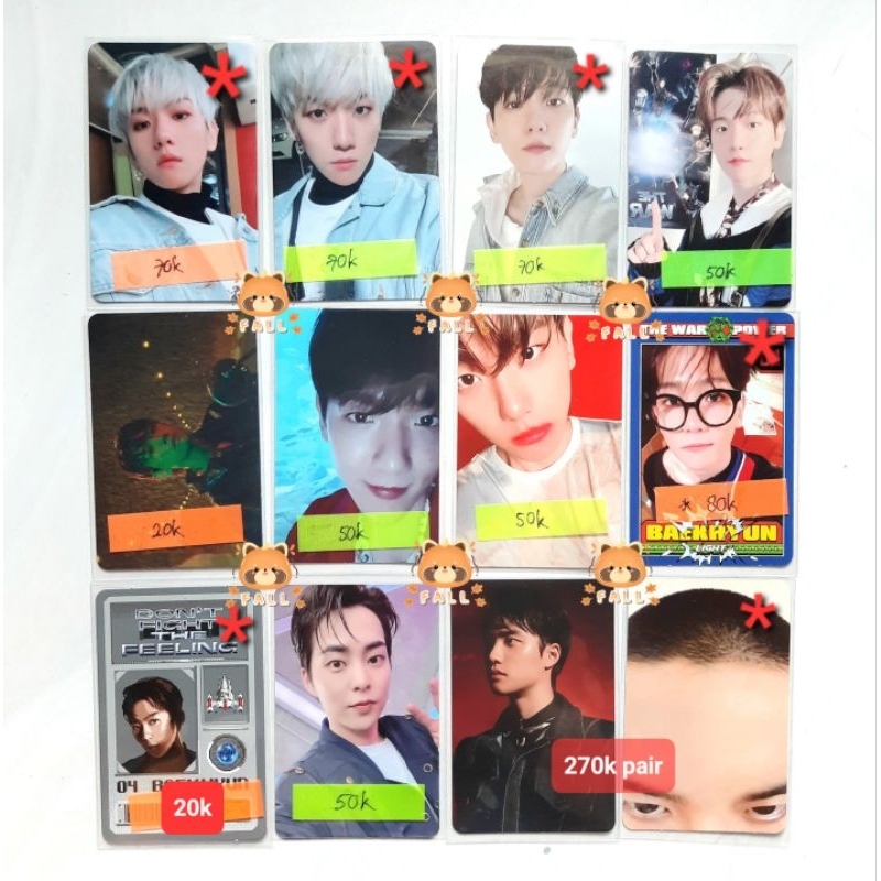 [READY STOCK] EXO BAEKHYUN D.O KYUNGSOO XIUMIN PHOTOCARD Hey mama, delight, bambi, universe, the war