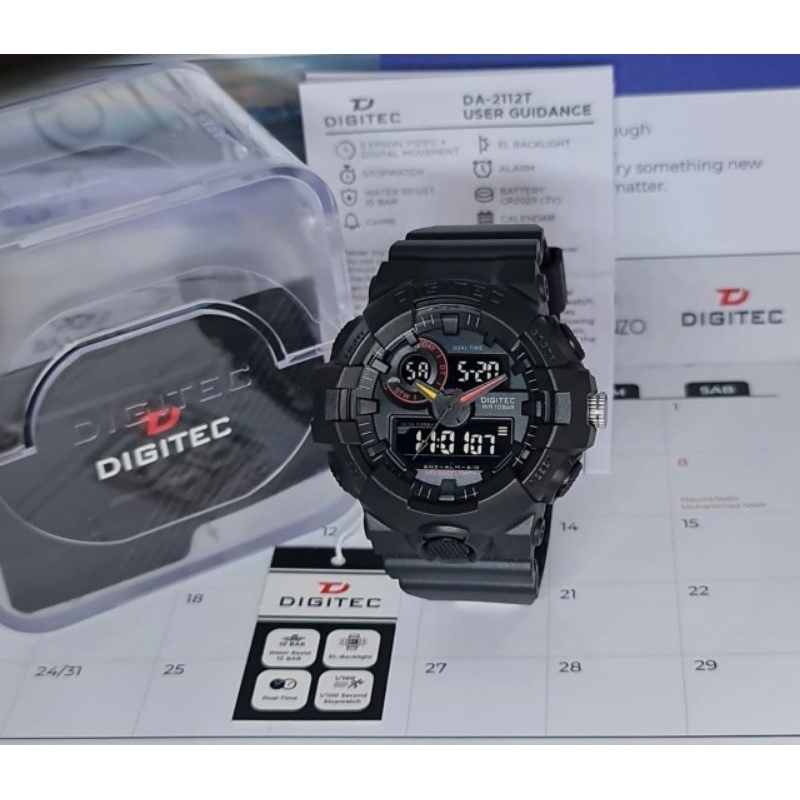 Jam Tangan Sport Pria Original Digitec Free Box