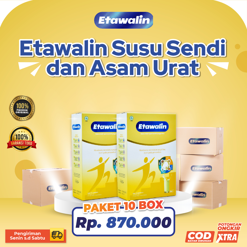 Susu Etawalin Original Asam Urat dan Nyeri Sendi  Official 10 Box