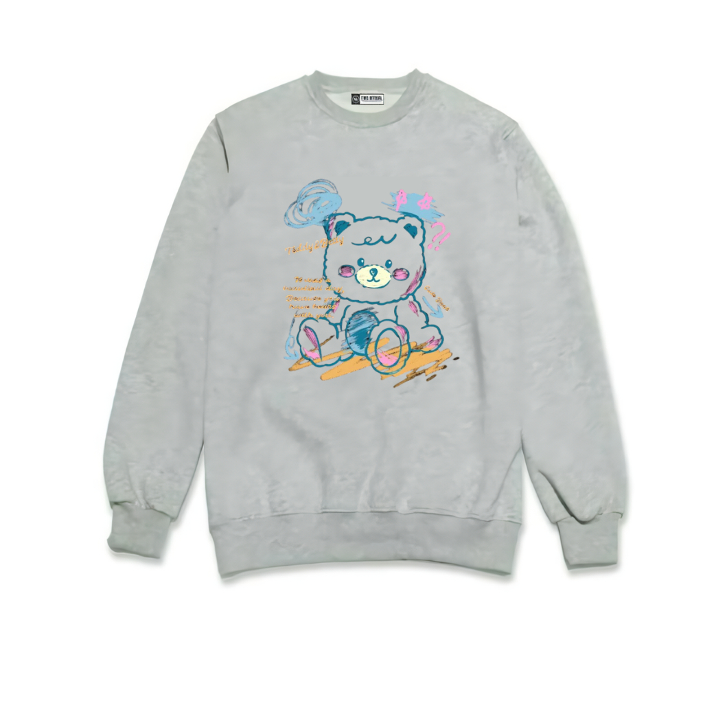 Sweater Crewneck Pria TEDDY BEAR Misty Casual Style Bahan Premium Good Brand And Quality | Fashion Casual Wanita Pria