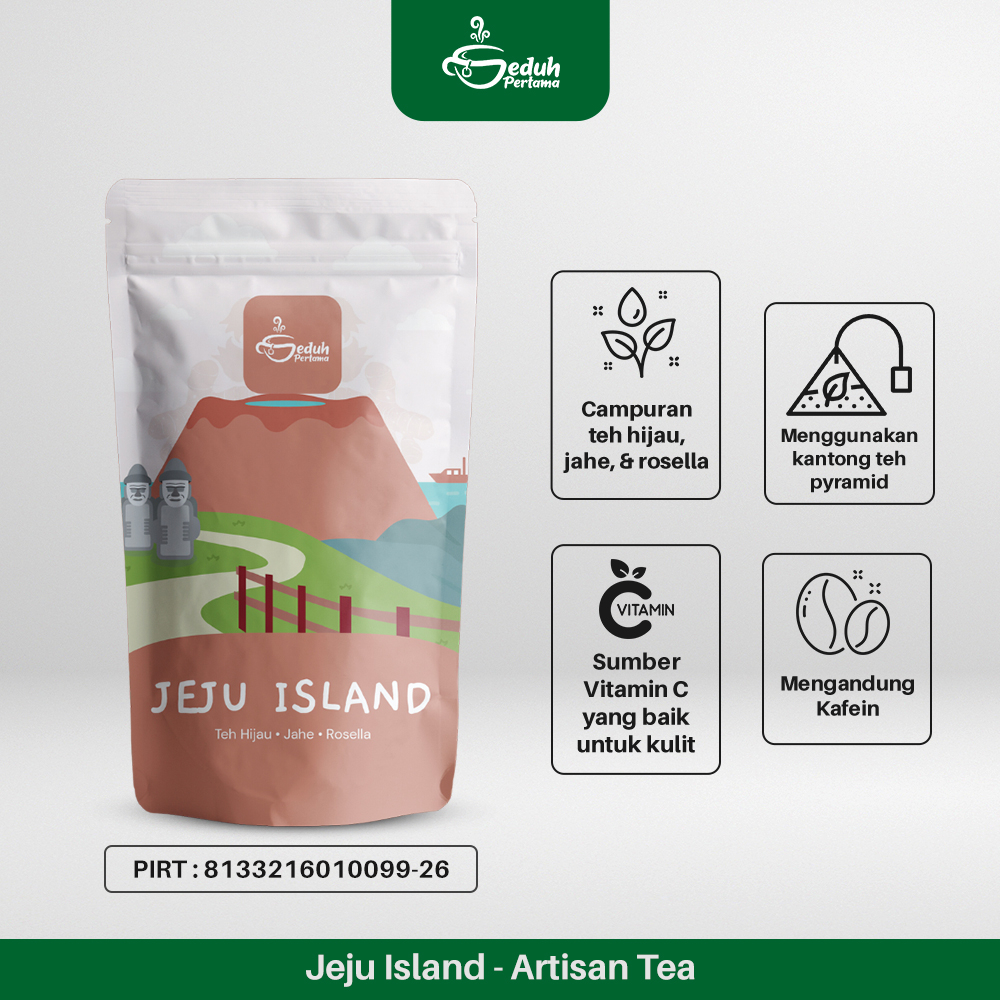 Seduh Pertama Jeju Island - Artisan Tea Premium | Green Tea, Jahe, Rosella