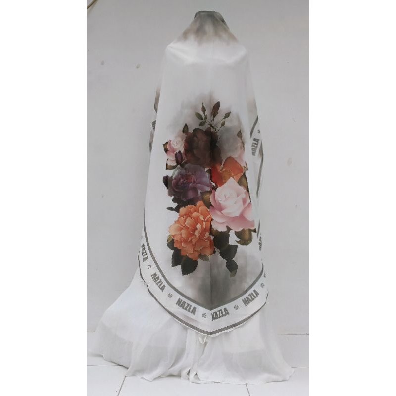 NAZLA SET SYARI PRINTING ORI BRANDED PREMIUM/NAZLA TERBARU/SYARI SULTAN MEWAH/SYARI GAMIS HITAM UMRO