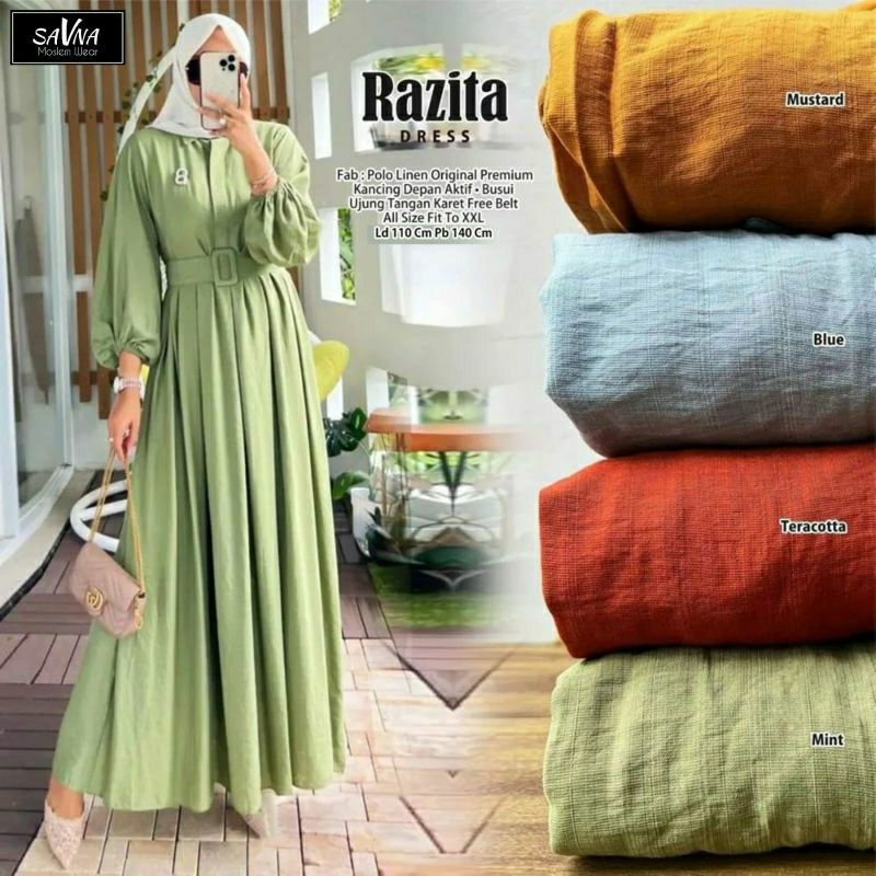 RAZITA MAXY DRESS / NEW FASHION / TERMURAH / TERLARIS / COD BAYAR DITEMPAT / FLASH SALE / POPULER / 