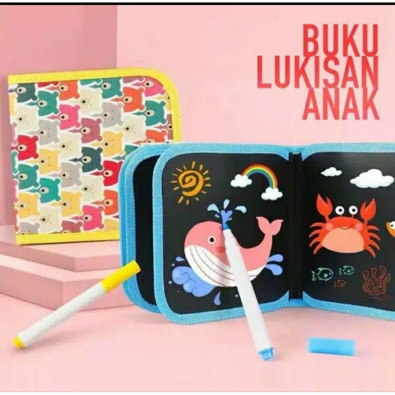 

REUSABLE DRAWING BOOK BUKU LUKIS BELAJAR GAMBAR BISA HAPUS