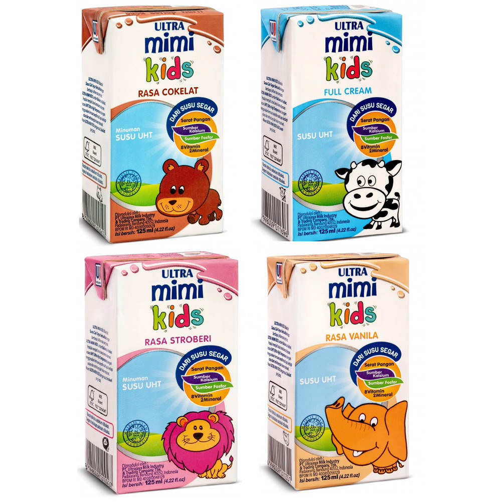 

ultra mimi 125ml varian rasa cokelat ,strawberry , vanila , full cream