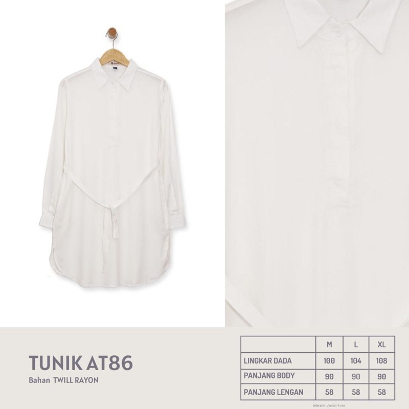 Longtunik putih Import/tunik ofwhite
