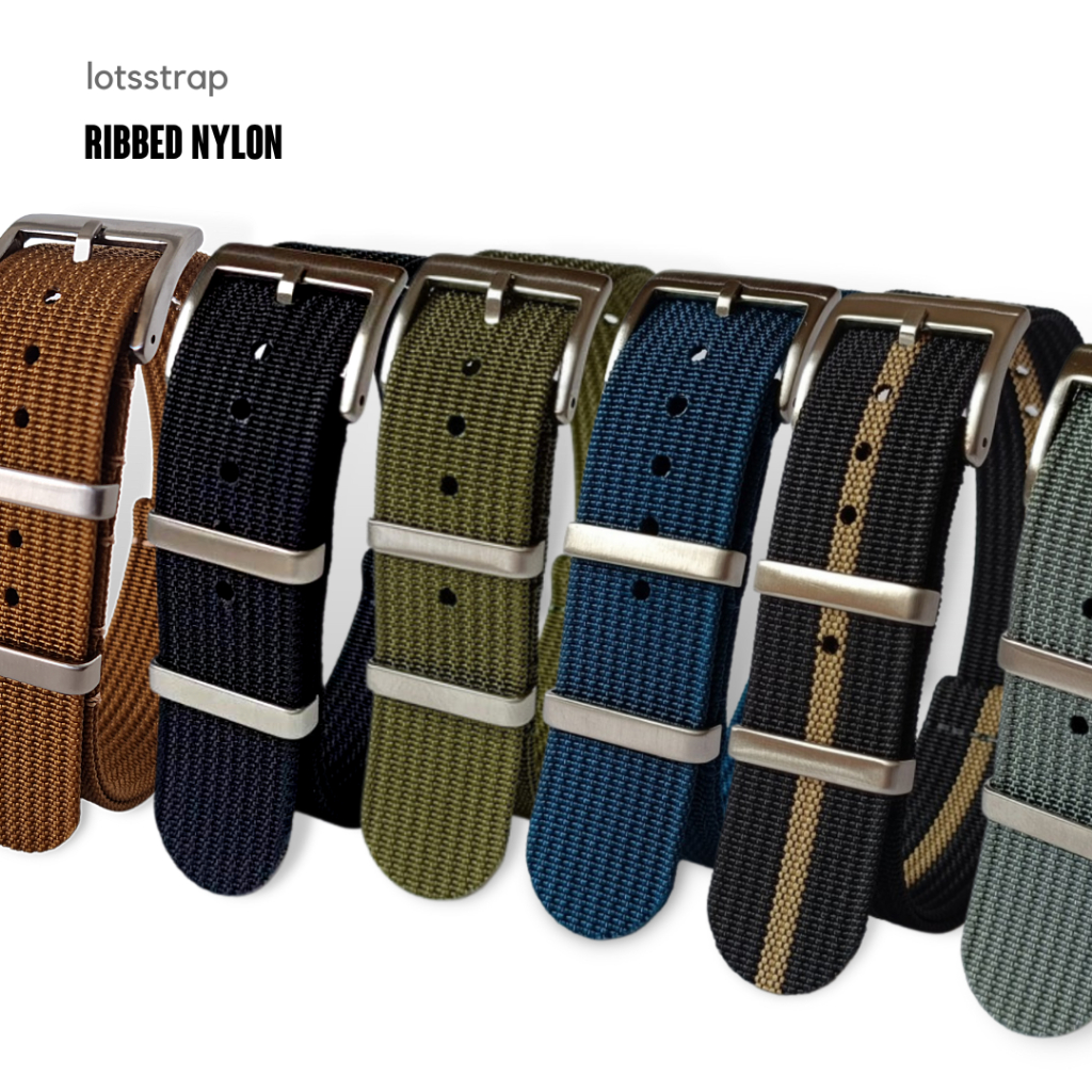 Tali Jam Tangan Nato Strap Nylon Strap Ribbed Nylon 18mm 20mm 22mm