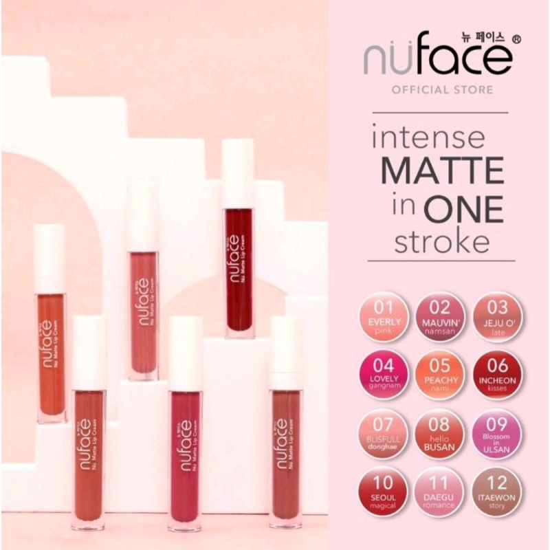 NU FACE  Matte Lip Cream Lipstik Lip tint