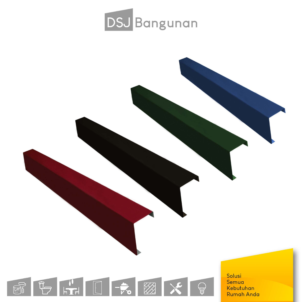 TM Nok Samping Polos Bumbungan Samping Genteng Metal