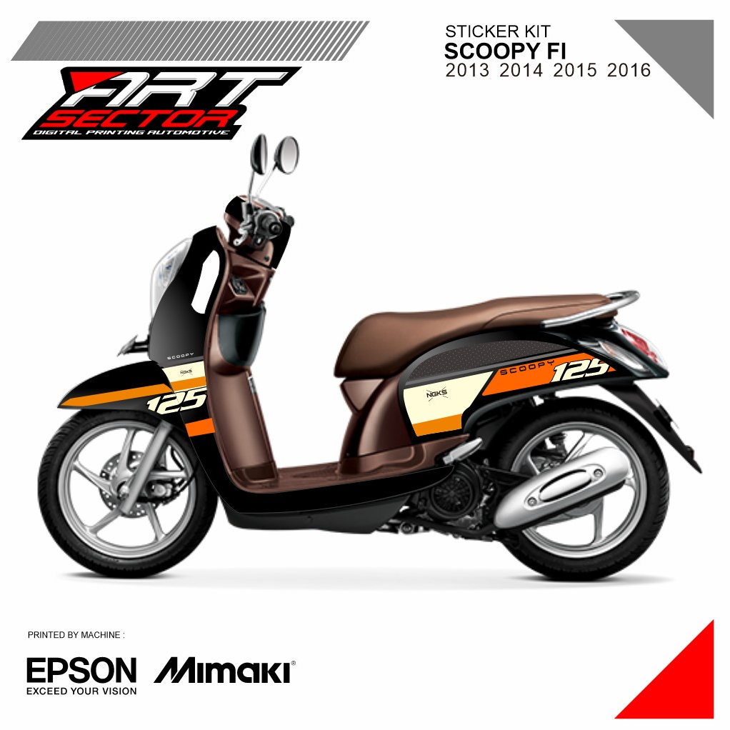 STICKER STRIPING TRANSPARAN SCOOPY FI NGKS