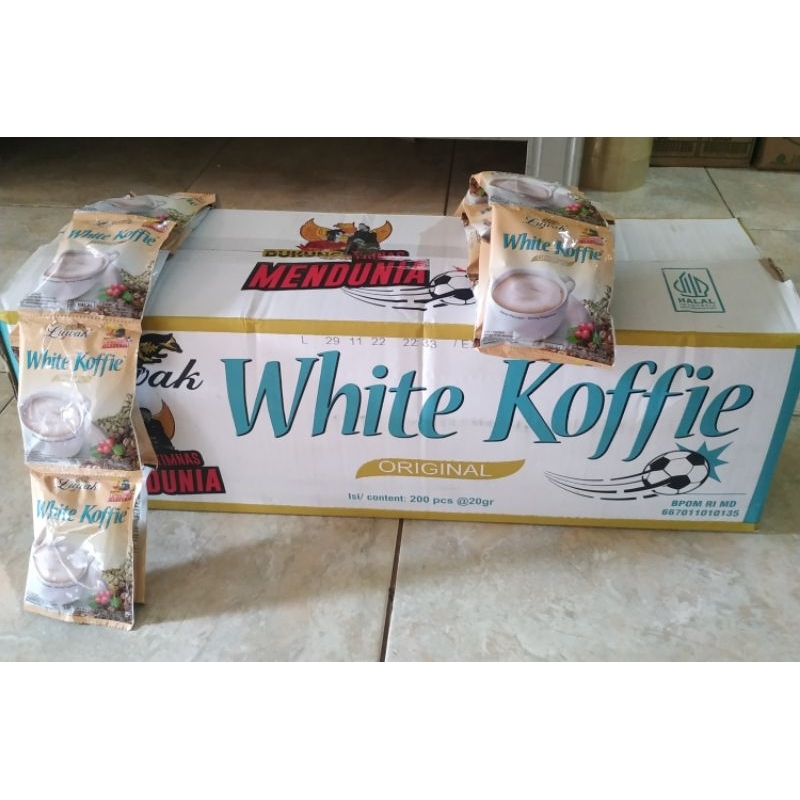 

kopi/luwak kopi/white koffe/kopi instan/kopi sachet 1 dus isi 20 rtg@200 sachet