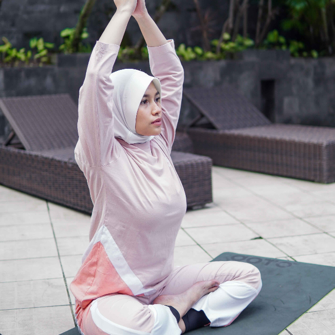 MALIKA Chayra Set - Dusty Pink |   Pakaian baju outfit jaket outer set stelan setelan atasan olahrag