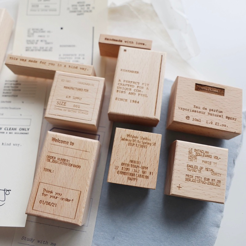 

Two Raccoons Receipt Rubber Stamp