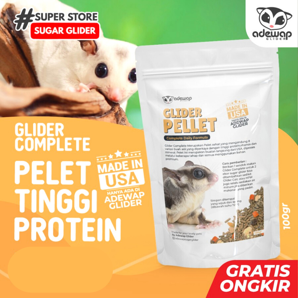 ADEWAP GLIDER Glider Pellet Makanan Sugar Glider Complete Daily Formula